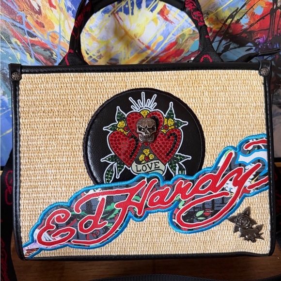 NWT Ed Hardy Bundle Tote & Perfume - Picture 8 of 16